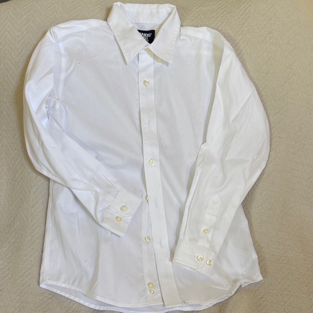 Lands End Boys white dress shirt